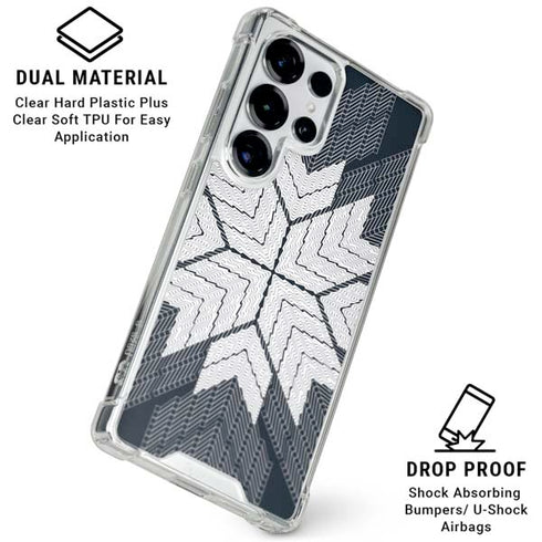 NYC Symmetric Flower Galaxy S25 Ultra Clear Case